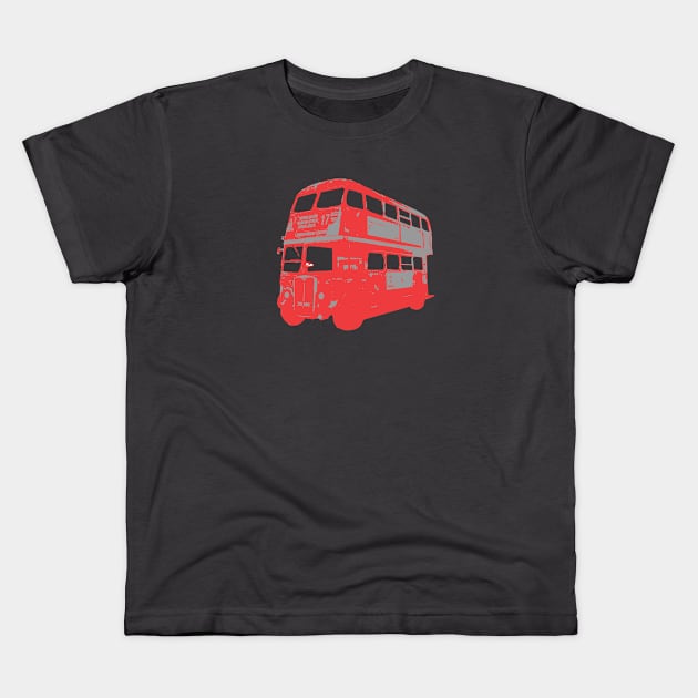 Double Decker Bus Kids T-Shirt by Made in Davis